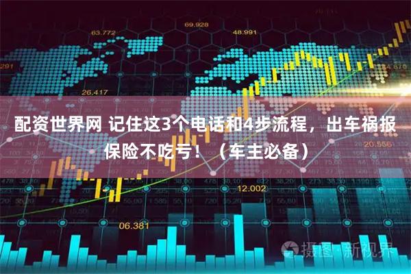 配资世界网 记住这3个电话和4步流程，出车祸报保险不吃亏！（车主必备）